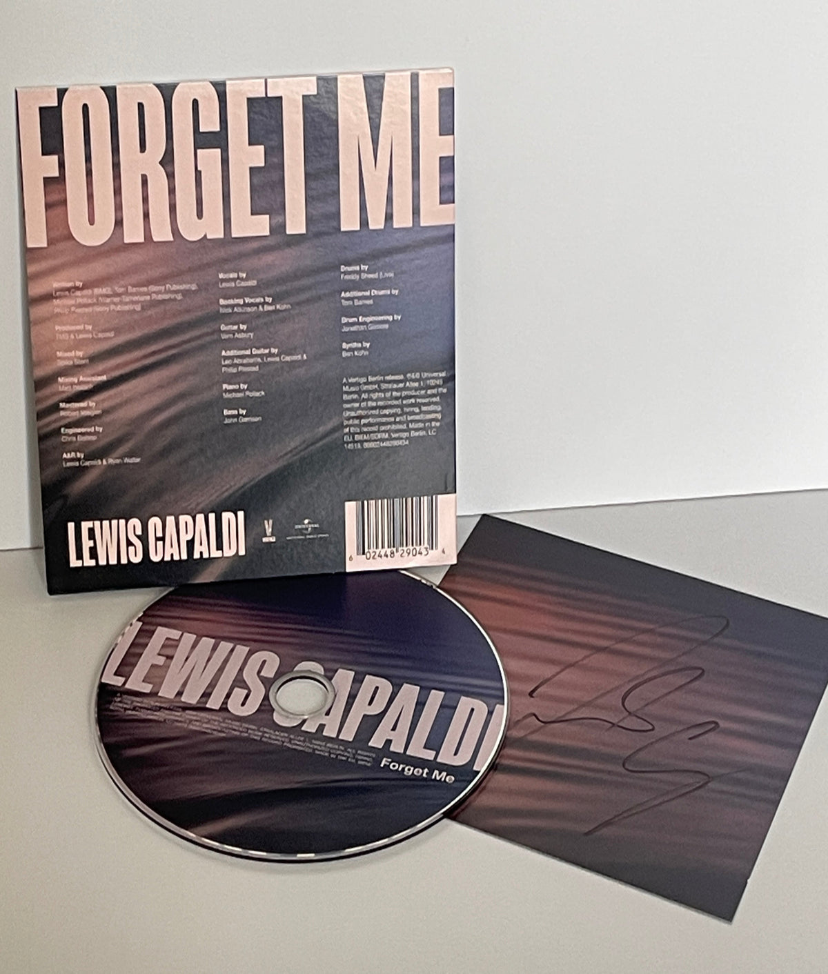 Interstellar Collectibles Inc – Forget Me Lewis Capaldi CD Signed 3