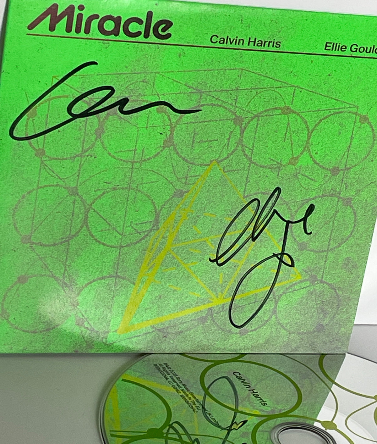 Interstellar Collectibles Inc – Miracle CD Calvin Harris Ellie Goulding Signed 2