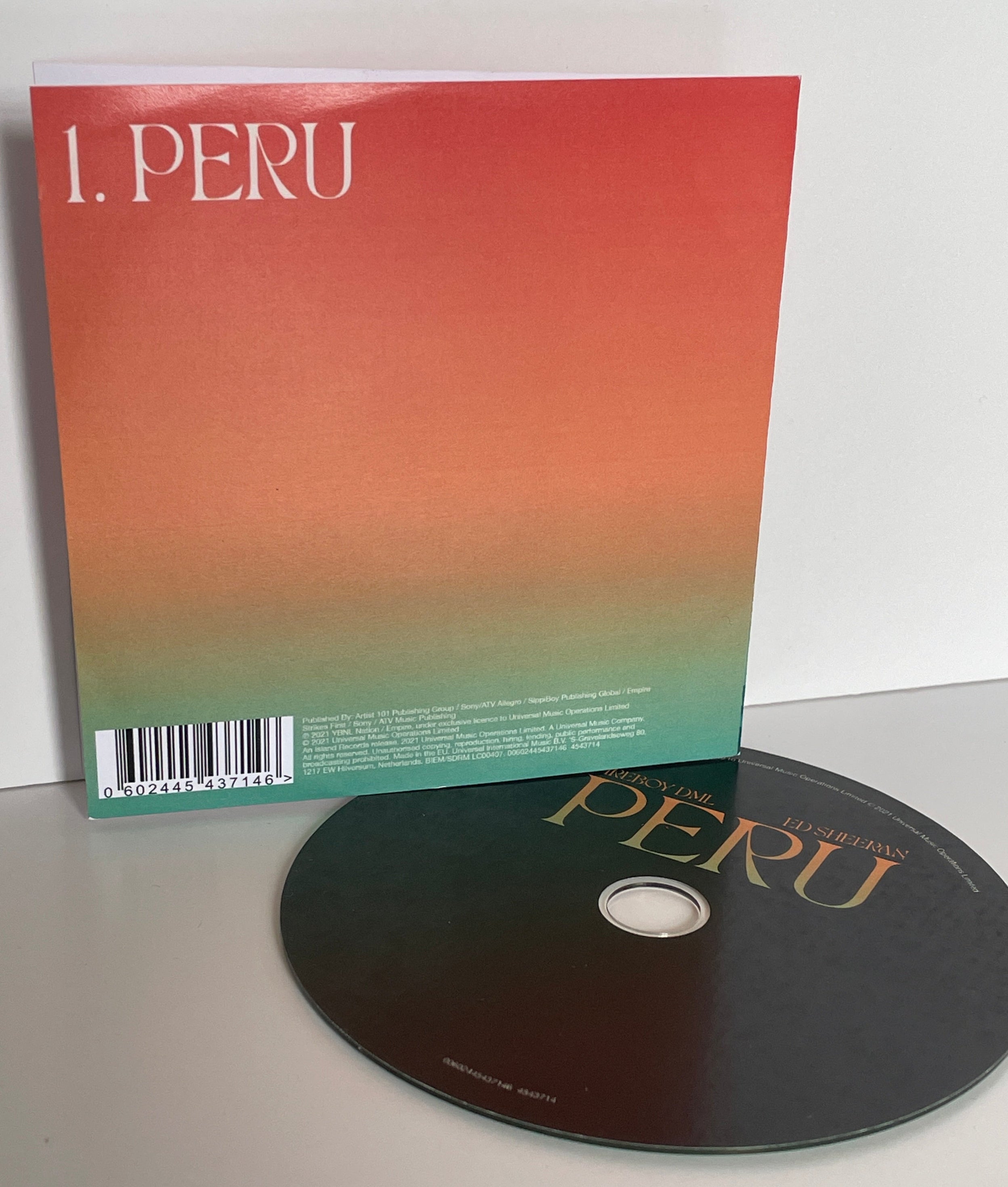 Interstellar Collectibles Inc –  Peru CD Ed Sheeran Signed 2