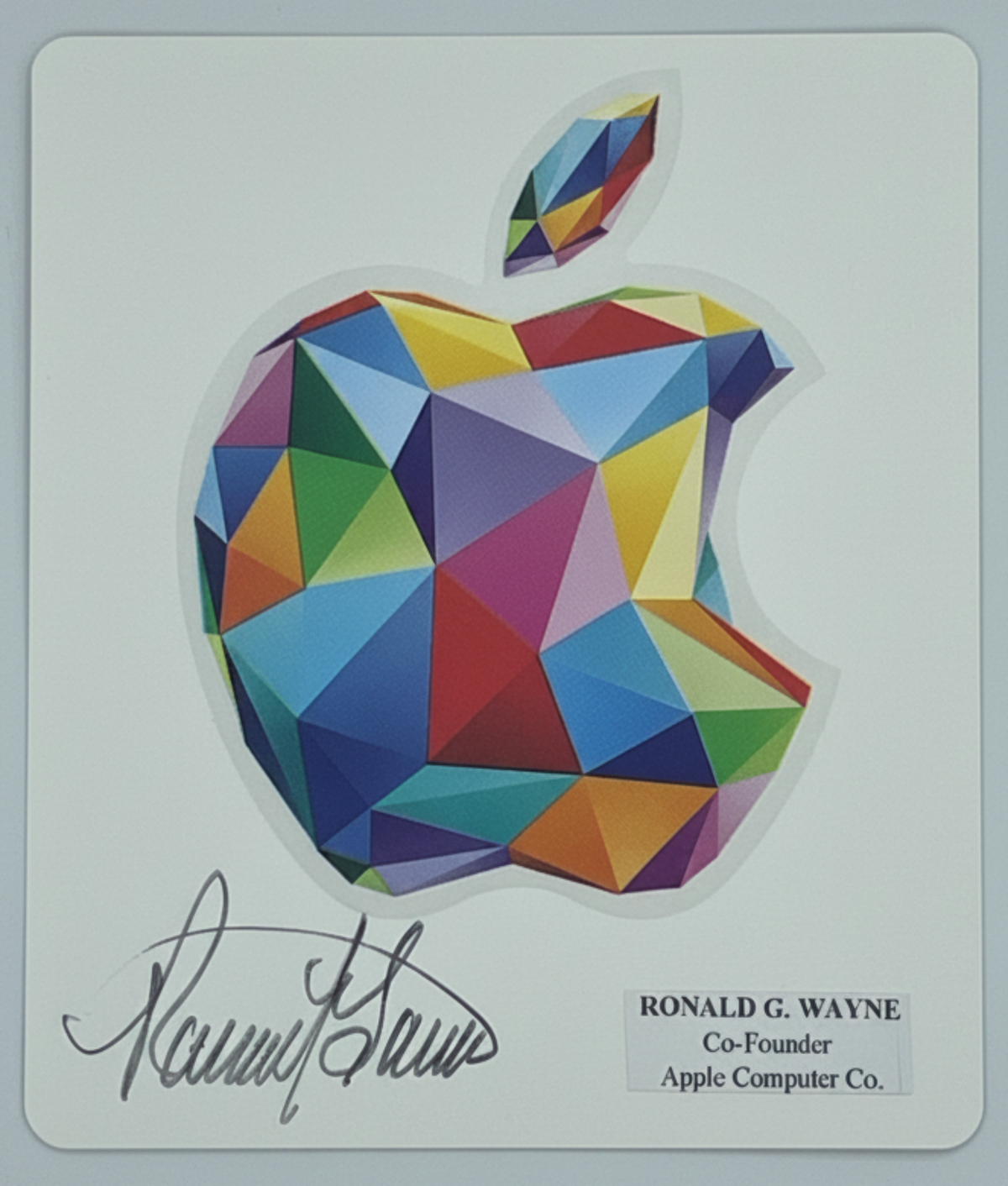 Interstellar Collectibles Inc - Ronald G. Wayne Signed Apple Gift Card H