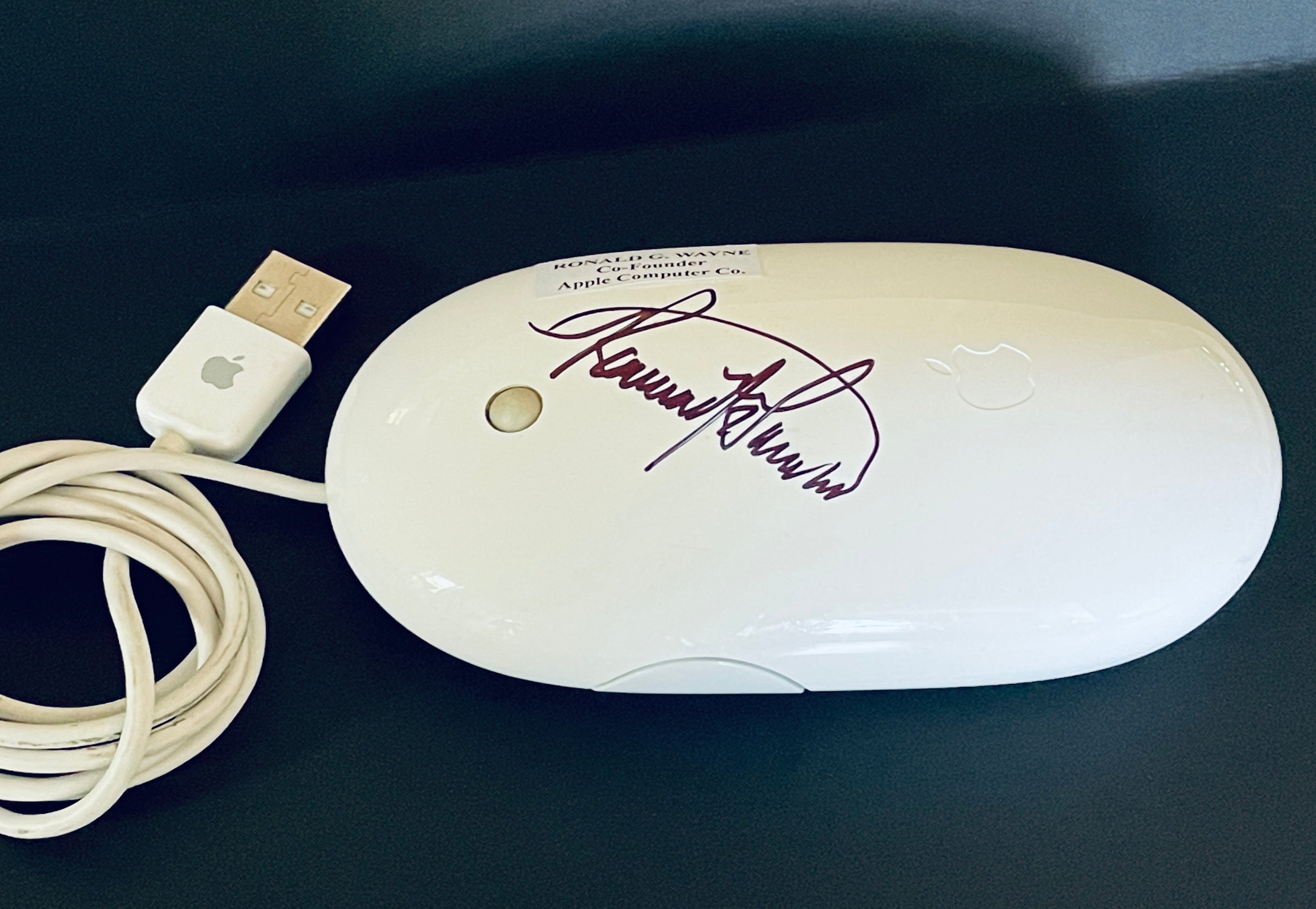 Interstellar Collectibles Inc - Ronald G. Wayne Signed Apple Mouse 3