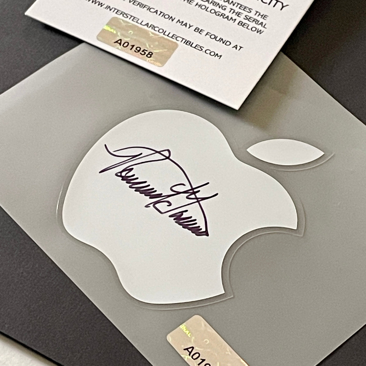 Apple Decal Signed by Ronald G. Wayne - Single 2
