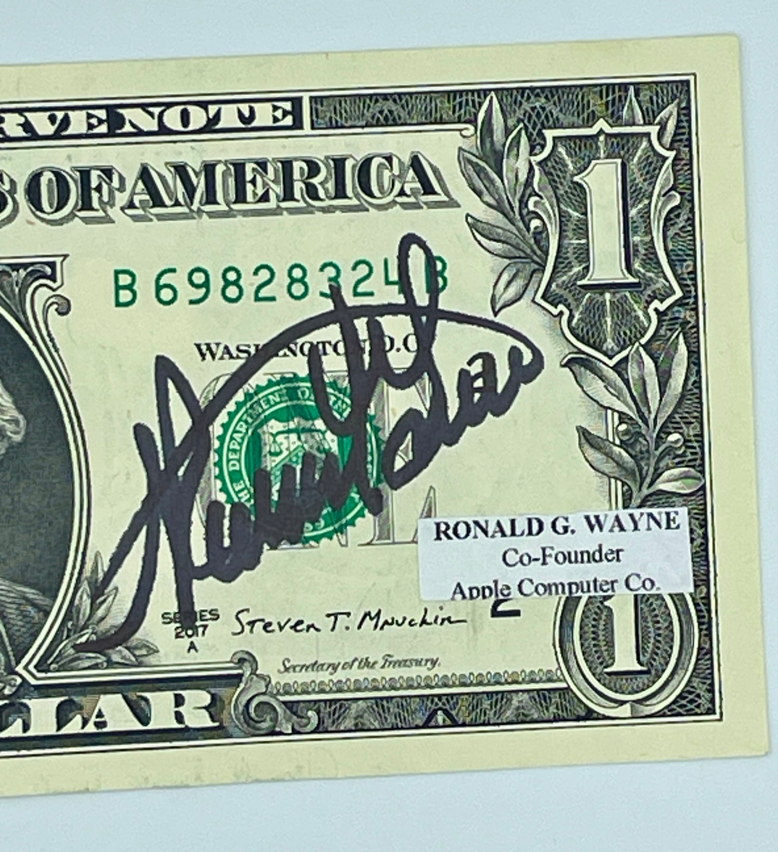 Interstellar Collectibles Inc - Ronald G. Wayne Signed Dollar Bill 2