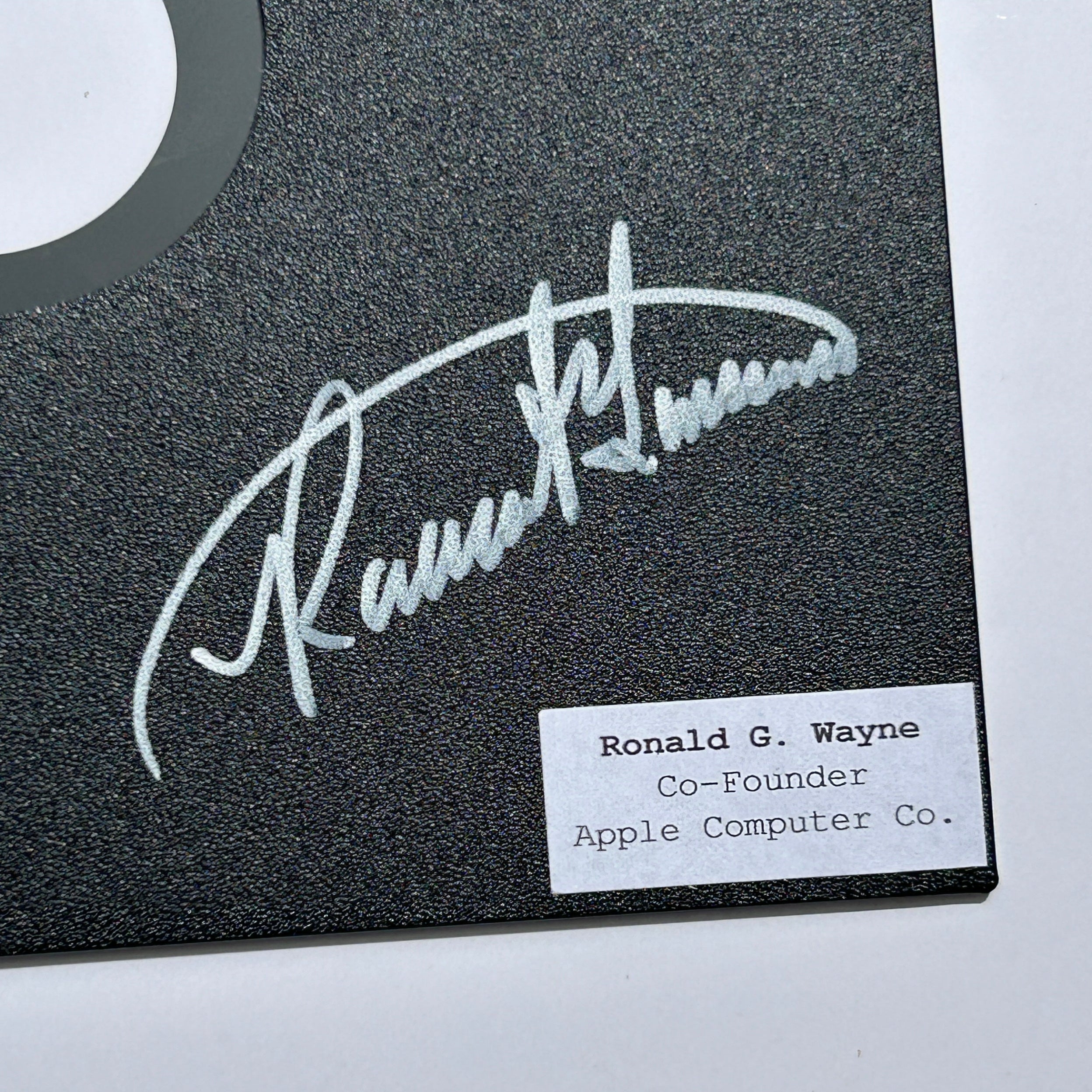Interstellar Collectibles Inc - Ronald G. Wayne Signed Floppy Disk Black 2