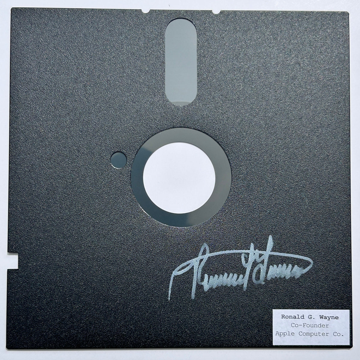 Interstellar Collectibles Inc - Ronald G. Wayne Signed Floppy Disk Black 4