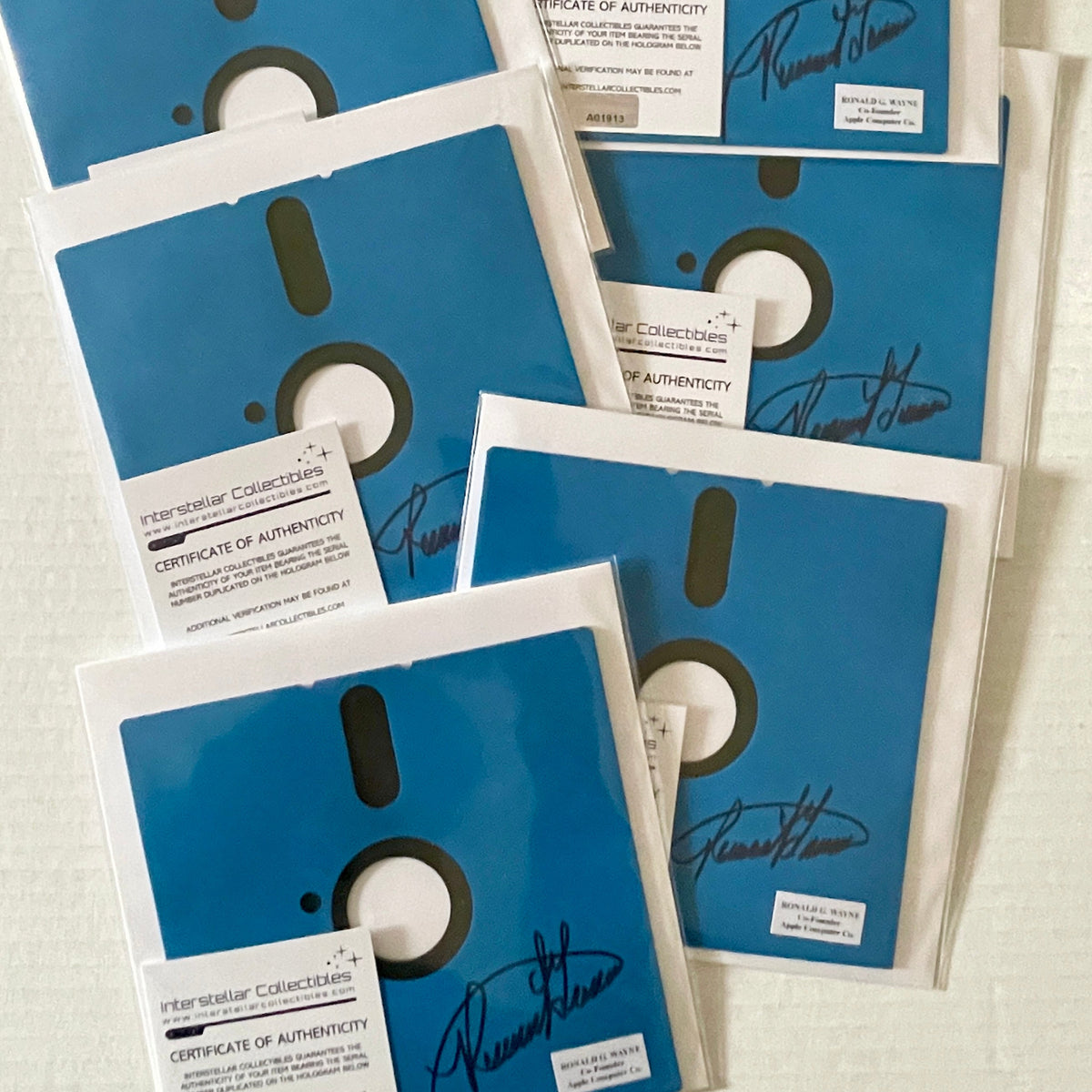 Interstellar Collectibles Inc - Ronald G. Wayne Signed Floppy Disk Blue 3