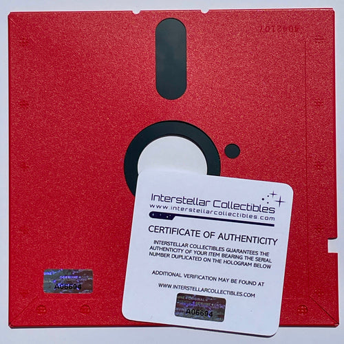 Interstellar Collectibles Inc - Ronald G. Wayne Signed Floppy Disk Red 2