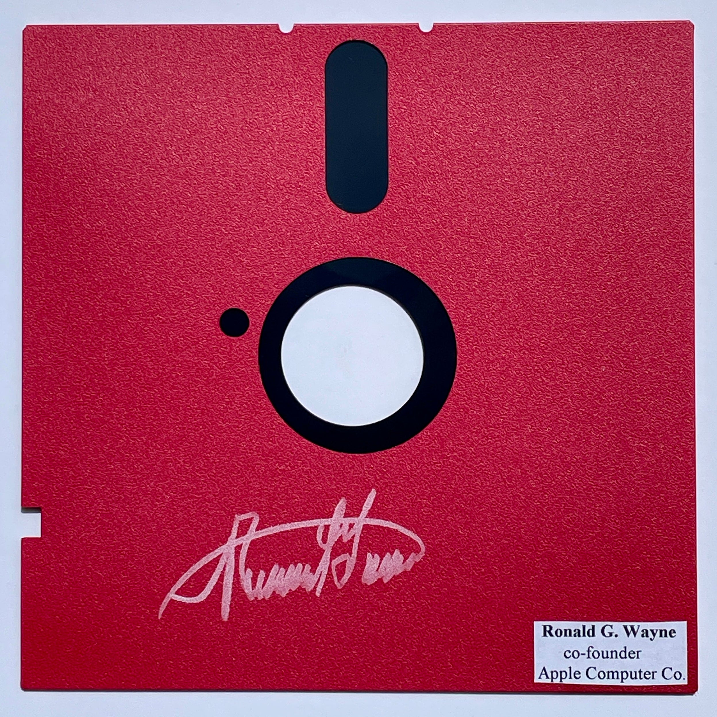 Interstellar Collectibles Inc - Ronald G. Wayne Signed Floppy Disk Red 4