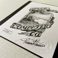 Interstellar Collectibles Inc - Ronald G. Wayne hand signed Apple Computer Co. Logo Print 5”x7” 3