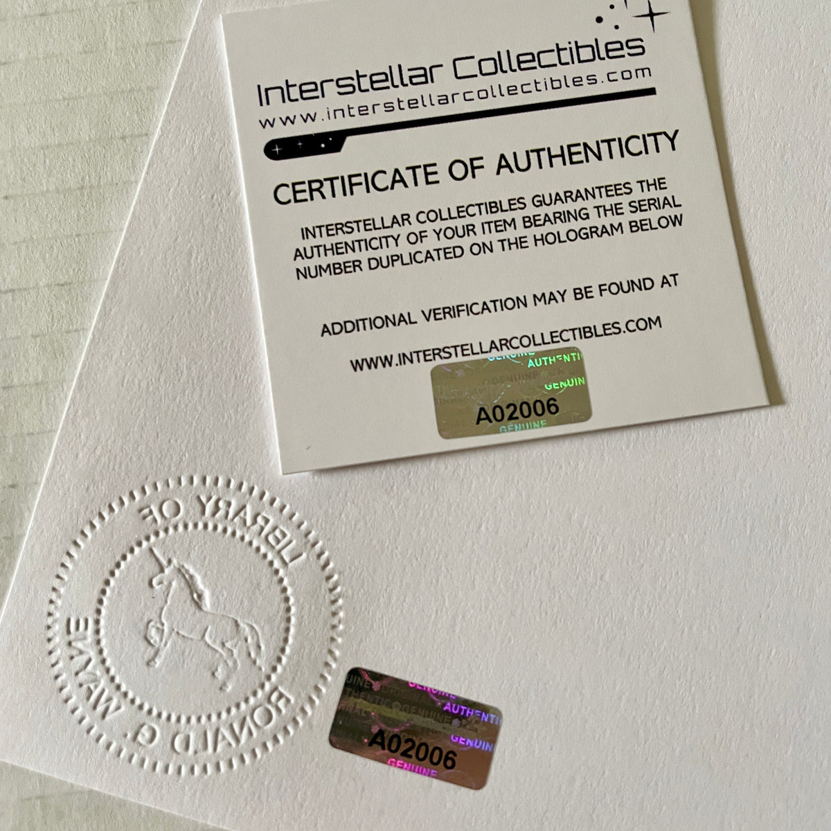Interstellar Collectibles Inc - Ronald G. Wayne hand signed Apple Computer Co. Logo Print 5”x7” 4